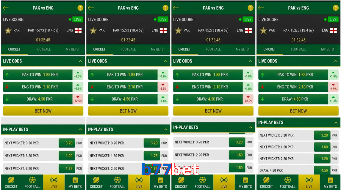 Game list for B77bet bet section